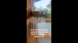 Midwest heatwave hack: Shower head becomes backyard sprinkler