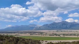 Cumulus clouds over Collegiate Peaks in Buena Vista, Colorado