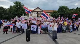 Thais protest in PM's northern stronghold over leaked call with Cambodian leader