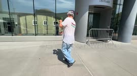 US: Protester throws animal blood at UN building in New York to protest Israeli war on Gaza