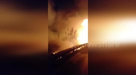 Italy: Massive Wildfires Sweep Campania As Fire Crews Battle Blaze Behind Arechi Castle