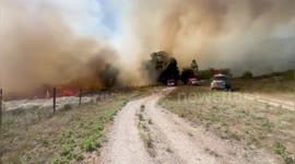 US: Firefighters Battle Cable Fire As Blaze Spreads Across San Bernardino County