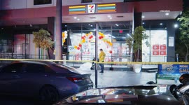 US, Los Angeles: Westlake Fatal Shooting Outside of 7-Eleven Graphic Content