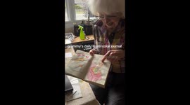 Grammy’s watercolor wisdom is a daily ritual of heartwarming reflection and color