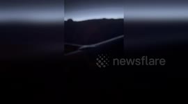 Passengers watch spectacular storm from plane window over Texas