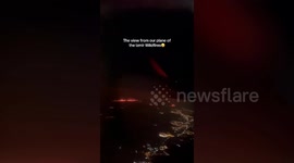 Passenger plane captures aerial view of Turkish wildfires