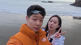 Couple's beach video goes wrong when wave surges onto beach