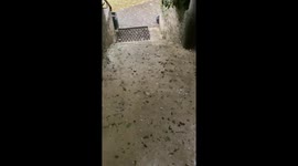 A severe storm with hailstones passed through the south of France, bringing strong winds and heavy rain.