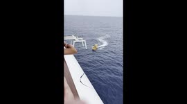 rescue of 2 passengers after going overboard