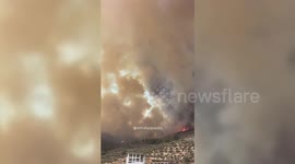 Türkiye: Wildfire Spreads Toward Mountain Above Hatay Mustafa Kemal University