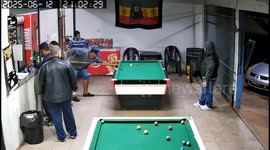 Man Manages To Hacky Sack Pool Ball Back To Table