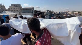 Israeli attack on displaced Palestinians' tents in Al-Mawasi, Khan Younis, kills at least 3