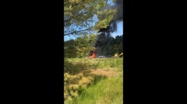 Propane Tank Flying Through the Air
