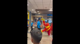 Jollibee loses his head while dancing for fast food chain visitors