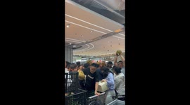 Shoppers pack supermarket aisles to buy durians on sale