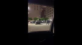 Heavy police presence and looting during ICE protests in Los Angeles, USA