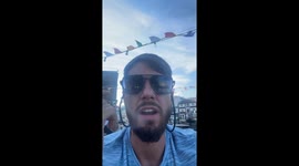 Man on bench unintentionally reacts to math question in Plymouth, United Kingdom
