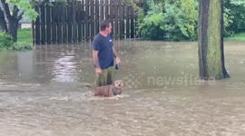US: Streets Flooded in Avon, NY After Intense Rainstorm
