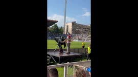 World Cup Cameraman Caught Smoking on the Job