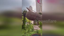 Titanosaurus Towers Over Rockefeller Center In Stunning Jurassic Display
