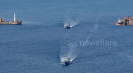 NATO Ships operating off the Dorset Coast UK as part of Excersize Sea Breeze