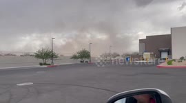 US: Severe Dust Storm Sweeps Through Las Vegas Pushing Debris In Powerful Winds