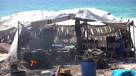 Gazans turn to burning plastic waste to produce fuel amid Israeli blockade