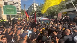 Lebanon: Mourners gather in Beirut for Hezbollah members killed in Israeli attack