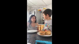 Boy Shares Extra Burger With Mom