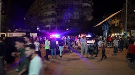 Syria: Security forces gather among concert attendees in Idlib