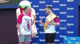 US: Nathan's Hot Dog Eating Contest Weigh-in Ceremony 2025