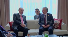 Azerbaijan: Azerbaijani President Ilham Aliyev and his colleagues gathered for tea before the summit