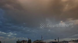 Thunderstorm with lightning in Wikieup, Arizona, USA