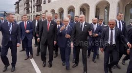 Azerbaijan: Turkish, Azerbaijani and Pakistani leaders pose for family photo at ECO Summit