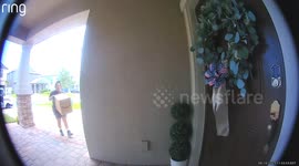 Mail Carrier Shatters Vase On Delivery