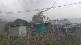 Strong Winds Hit Residential Areas In Solok Regency, West Sumatra, Indonesia