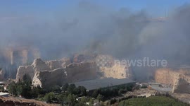 Syria: Fire erupts near presidential palace in Damascus
