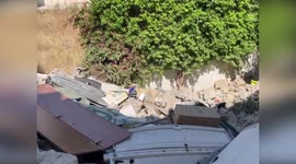 Italy: Building Collapses After Explosion As Man Pulled Alive From Rubble