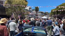 US: Laidley Street Fourth of July parade held in San Francisco