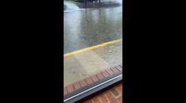 US: Heavy Rain Causes Flooding in Raleigh, NC
