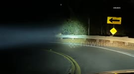 US, Los Angeles: Hacienda Heights Deer Frantically Runs Amid Fireworks