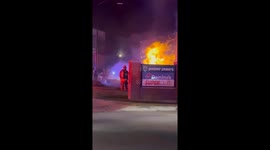 Footage Shows Moment After Car Crashes Into Domino's Pizza, Sparking Massive Fire in Herriman, Utah