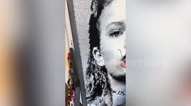 Artist creates portrait of Taylor Swift - you won't believe what it's made from