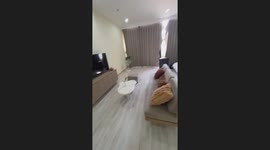 Airbnb hallway leads to surprise parking garage view in Hue City, Vietnam