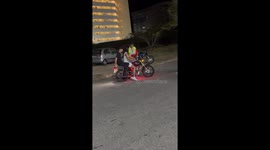 Motorcycle practice ends in crash in Pampatar, Venezuela