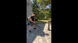 Leaf blower vs. fan: Viral cleaning hack stuns TikTok with dust explosion
