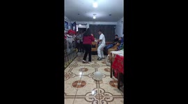 Drunk dancing mishap nearly topples TV in Lima, Peru