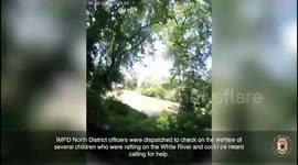 IMPD Officers, Dive Team Rescue Children Trapped in White River