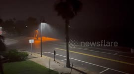 Heavy rains and cancelled fireworks in St. Pete Beach, Florida, USA