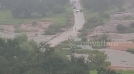 Timelapse shows water level rapidly rising as flash floods kill at least 81 in Texas